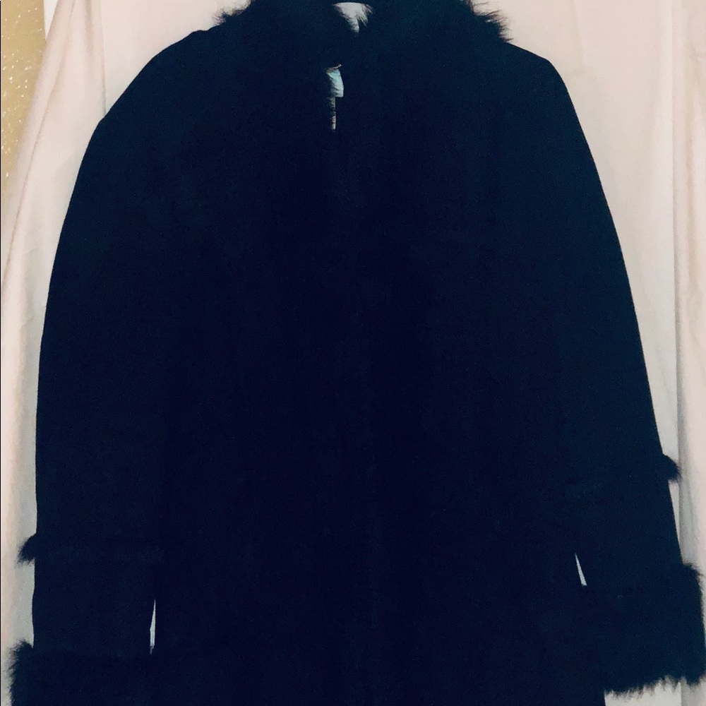 Marciano Faux Fur Trench Coat